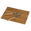 DINNER SET BAMBOU BARBECOOK  : Planche à découper  en bambou , fourchette et un couteau en acier inoxydable