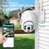 Caméra De Surveillance WiFi Extérieure Vision Nocturne 1080P, Audio bidirectionnel, Détection Humain, Notification d'alerte