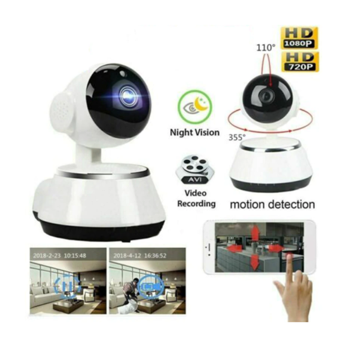 Caméra Surveillance IP Wifi 720P HD , Vision Nocturne , Détection De  Mouvement