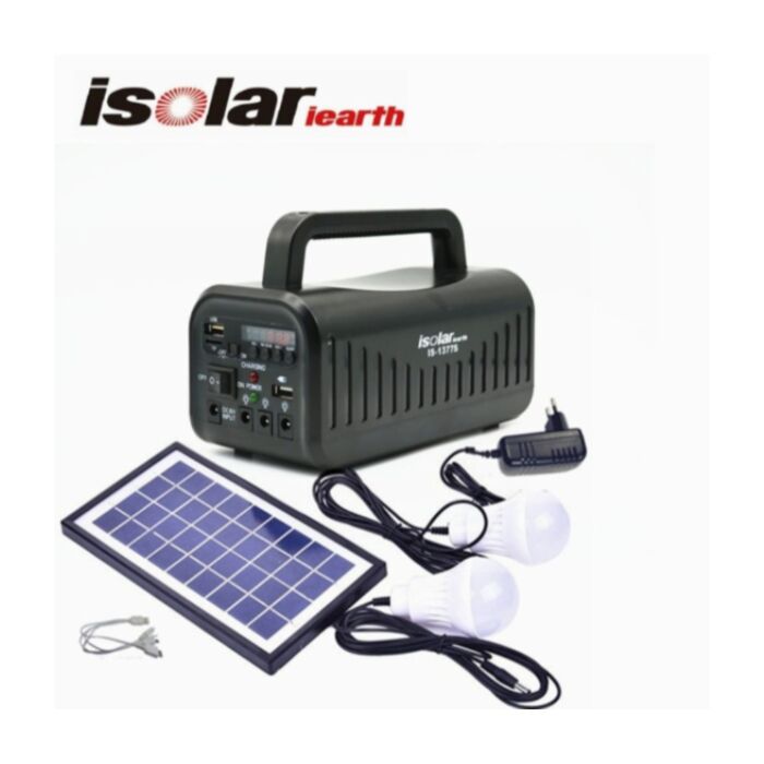 Générateur d'énergie solaire portable avec panneau solaire, 8000mAh, MP3,  radio FM, Bluetooth, 3 jeux de lumières LED, maison, extérieur - AliExpress