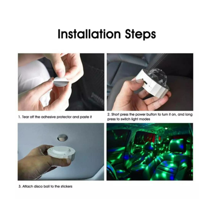 Mini lumière LED USB pour voiture, lumière d'ambiance intérieure