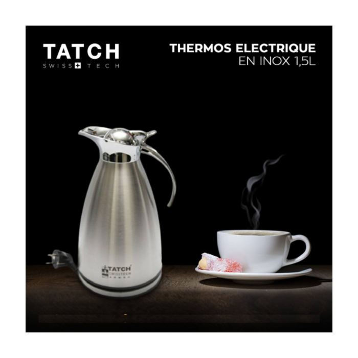 Vente Thermos chauffant électrique - 1.5 Litre - Inox/plastique à un prix  abordable