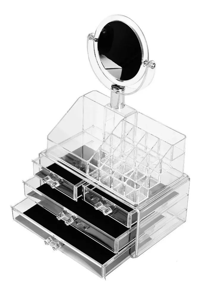 Boite De Rangement Maquillage Et Accessoires Avec miroir-0 Boite De Rangement Maquillage Et Accessoires Avec miroir