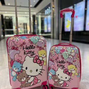 Set 2 Valises Trolley Rigide "Hello Kitty" (Moyenne & Cabine)