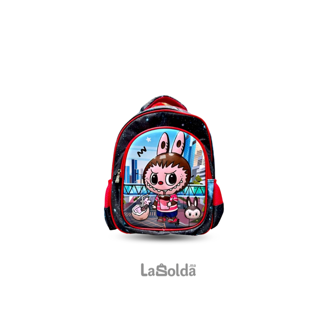 Cartable-Labubu-rouge cartable labubu