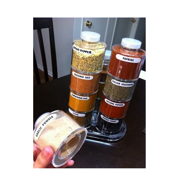 Set A Épices 12 Pots Transparent Set A Épices 12 Pots Transparent