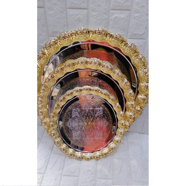 Ensemble De 3 Plateaux Ronds Assortis De Taille Différente