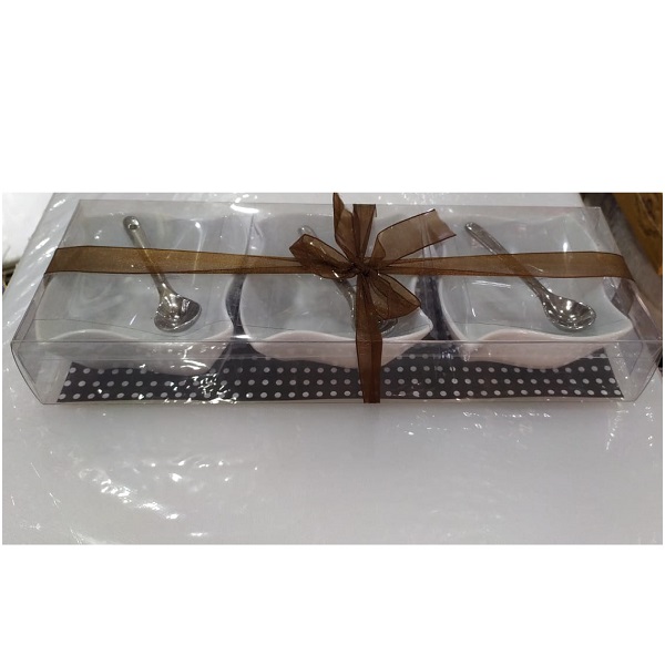 Lot De 3 Ramequins Avec 3 cuillères