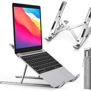 Support PC Portable Pliable, 6 Angles Réglable, Antidérapant en Aluminium