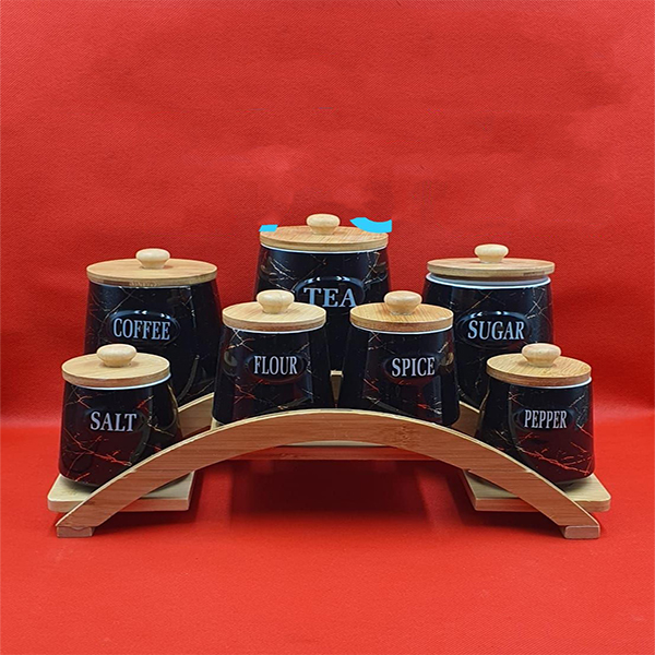 Ensemble 7 Pots Rangement Cuisine Farine , Café etc.