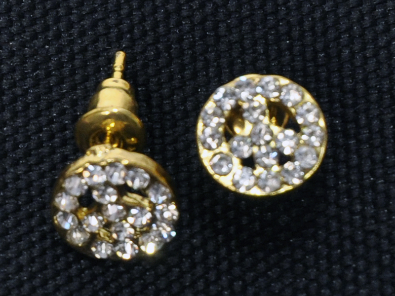 Boucles d’oreilles Ronde Strass Peace and Love Boucles d'oreilles Ronde Strass Peace and Love