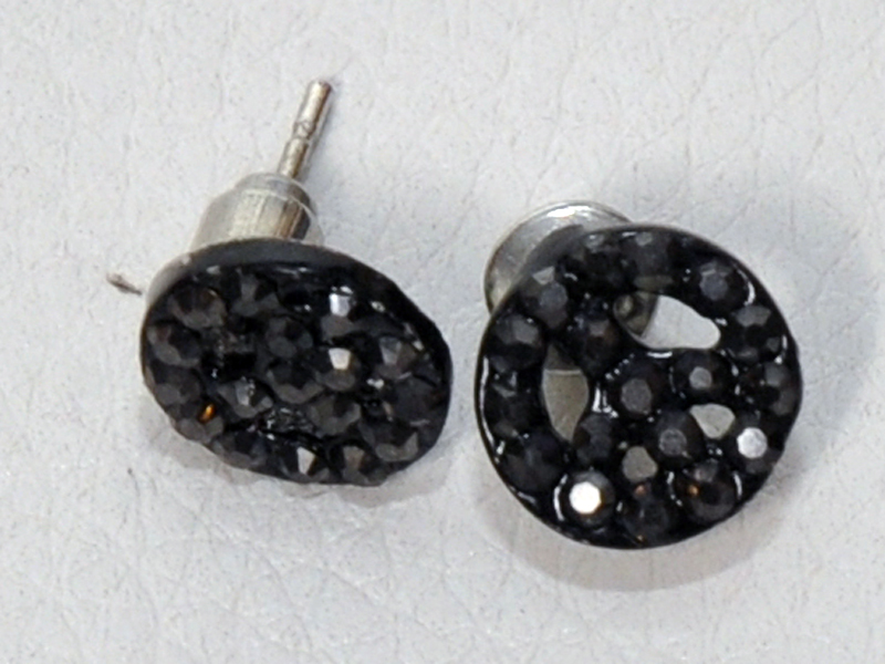 Boucles d’oreilles Ronde Strass Peace and Love Boucles d'oreilles Ronde Strass Peace and Love