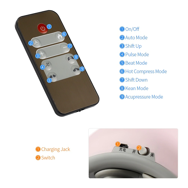 Appareil De Massage Cervical Intelligent A Impulsion Electrique 4D , Soulagement des Douleurs Au Dos Et Au Cou Appareil De Massage Cervical Intelligent A Impulsion Electrique 4D , Soulagement des Douleurs Au Dos Et Au Cou