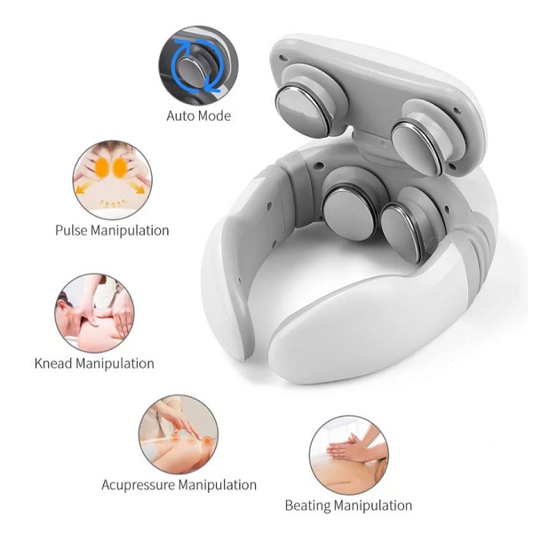 Appareil De Massage Cervical Intelligent A Impulsion Electrique 4D , Soulagement des Douleurs Au Dos Et Au Cou Appareil De Massage Cervical Intelligent A Impulsion Electrique 4D , Soulagement des Douleurs Au Dos Et Au Cou