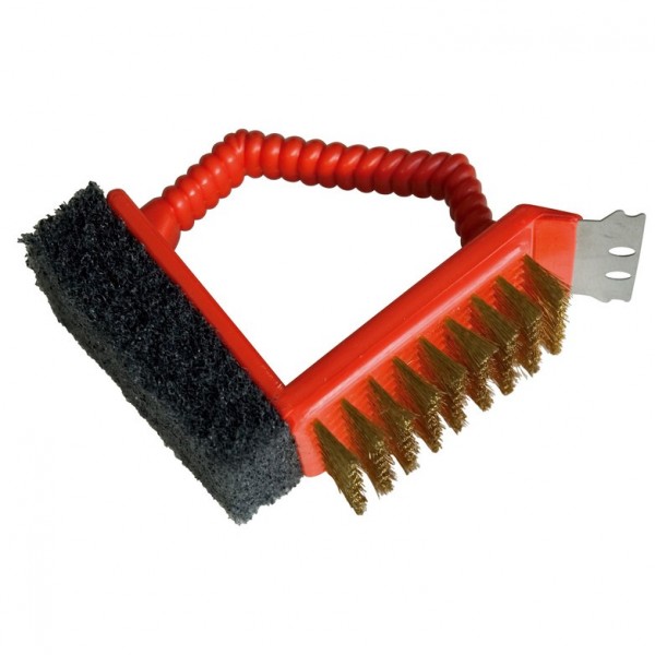Brosse de Nettoyage Barbecue 3 en 1 :  brosser, frotter et racler , BARBECOOK