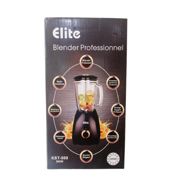 Blender Professionnel Bol En Verre Noir