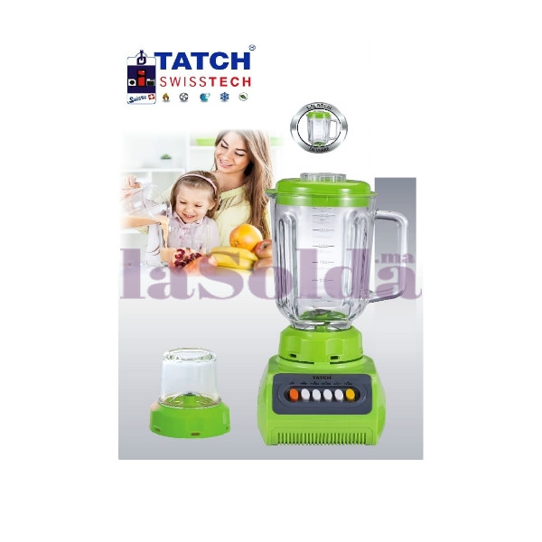 Blender En Verre 2 En 1 Avec moulin Vert