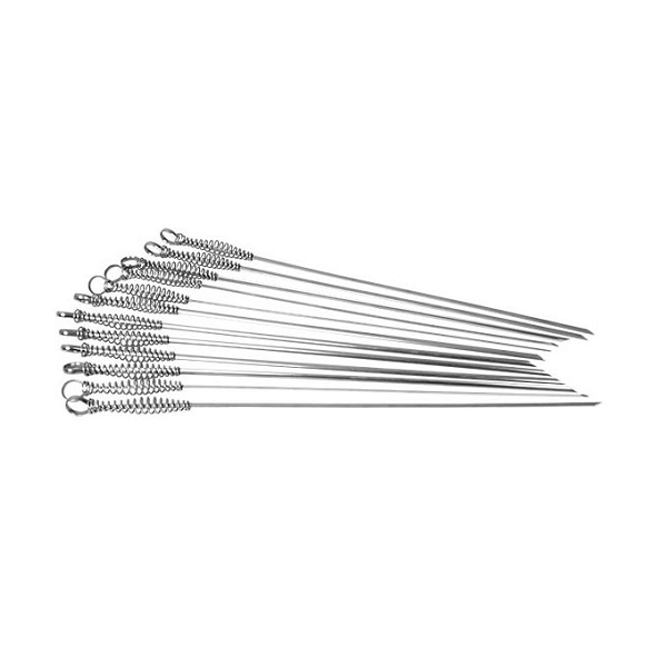 Lot De 12 Brochettes En Acier Inoxydable