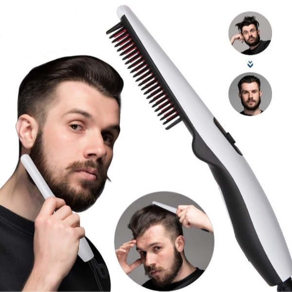 Brosse Lissante Et Chauffante Pour Homme Barbe Et Cheveux