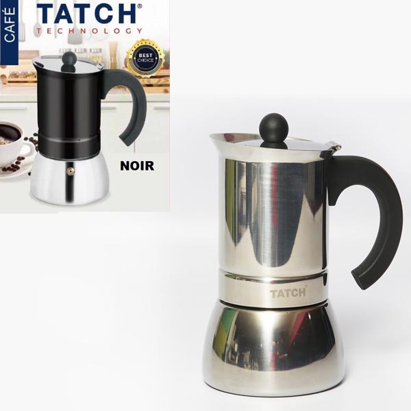 Cafetière Expresso Italienne En Inox : 4 , 6 Tasses