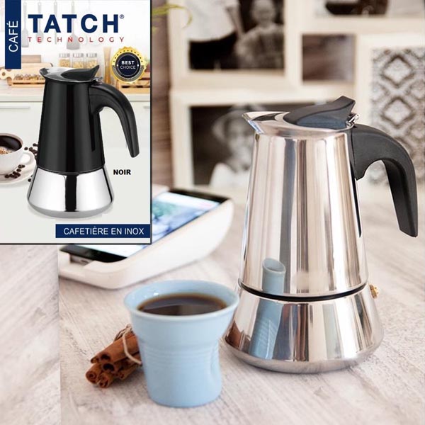 Cafetière Expresso Italienne En Inox : 4 , 6 , 9 Tasses