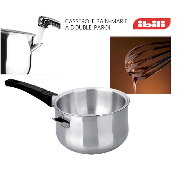 Casserole Bain Marie En Inox 16 cm Double Paroi