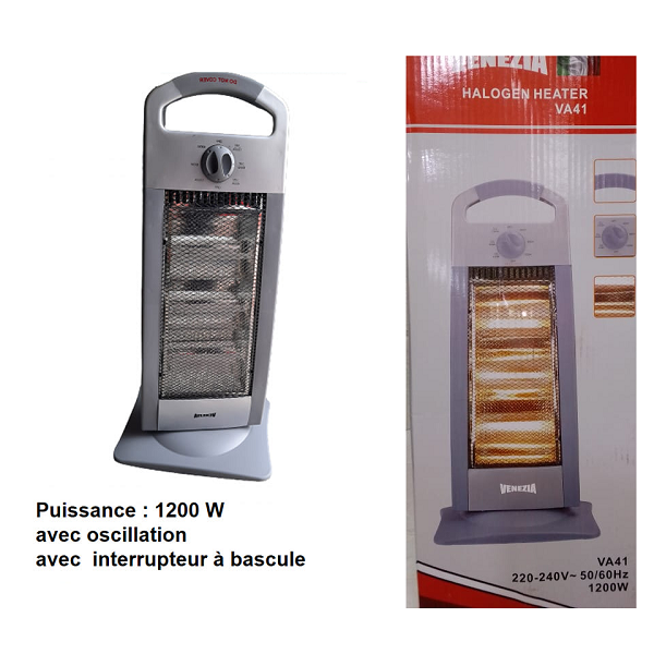 Chauffage Électrique Halogène Venezia Va41 1200w