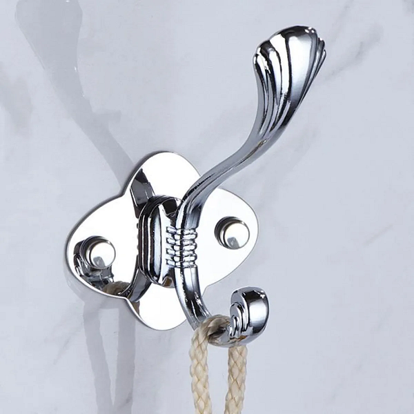 2 Crochets Murale En Acier Inoxydable ( Porte Peignoirs, Serviettes, Manteaux....)