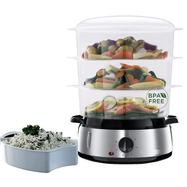 Cuiseur A vapeur 9 Litres , Cuiseur Légumes, Riz , Œufs , Poisson ...etc