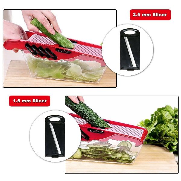 Découpe Légumes Avec 6 Lames Interchangeables Et Éplucheur