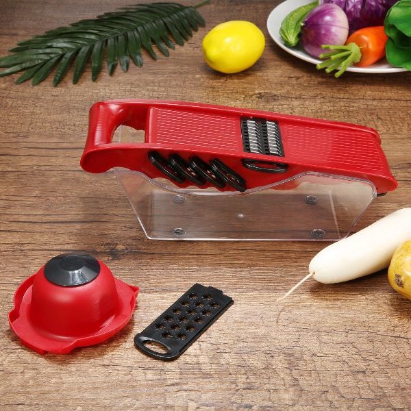 Découpe Légumes Avec 6 Lames Interchangeables Et Éplucheur