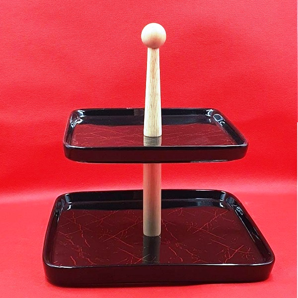 Présentoir A Gâteaux Marbré 2 Niveaux Pour Gâteaux , Dessert , Fromages Et Autres