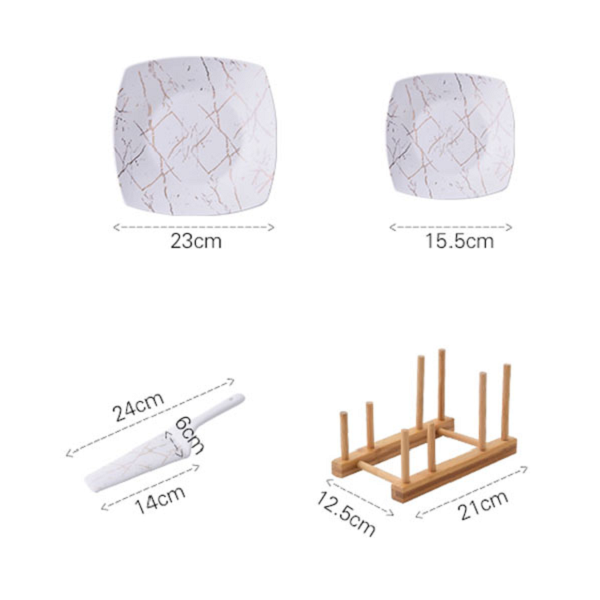 Ensemble Assiettes A Gâteaux En Céramique 8 Pièces Avec Support Ensemble Assiettes A Gâteaux En Céramique 8 Pièces Avec Support