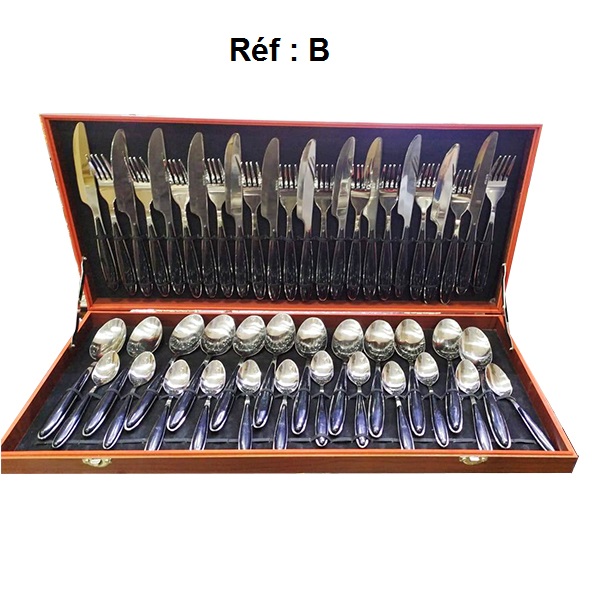 Ensemble De Service De Couverts – 48pcs En Acier inoxydable Avec Boite Cadeau Ensemble De Service De Couverts - 48pcs En Acier inoxydable Avec Boite Cadeau