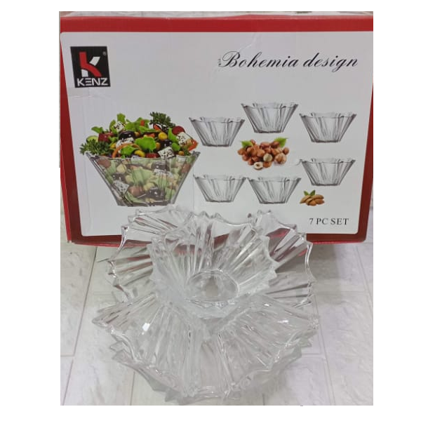 Ensemble Saladier 7 Pièces En Verre