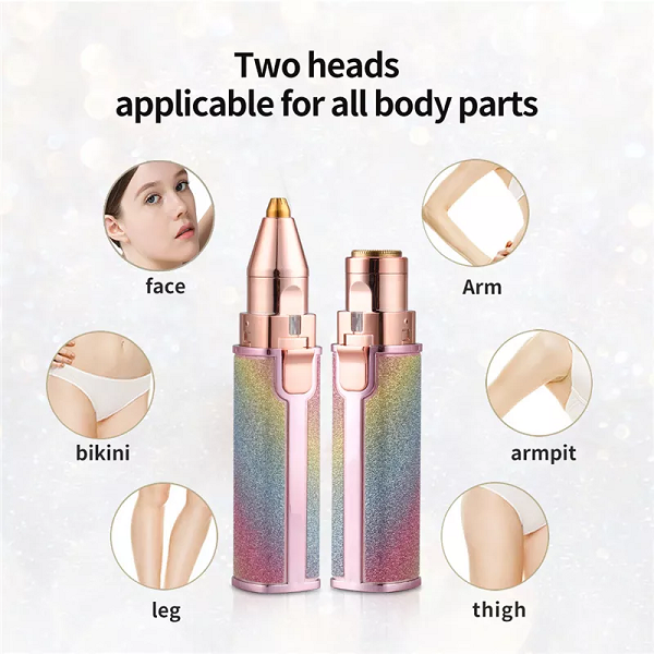 Épilateur A Sourcils Et Épilateur Pour Visage Et Corps Rechargeables 2 en 1 Avec Lumière Led Épilateur A Sourcils Et Épilateur Pour Visage Et Corps Rechargeables 2 en 1 Avec Lumière Led