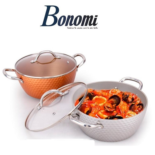 Faitout anti-adhésif  24 cm Avec Couvercle En Verre