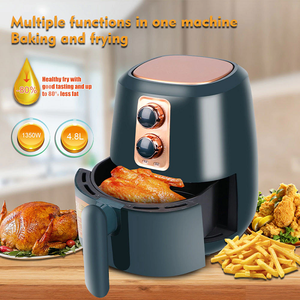 Friteuse A Air Chaud Sans Huile 4.8 Litres , Air Fryer HÆGER 1350 Watts