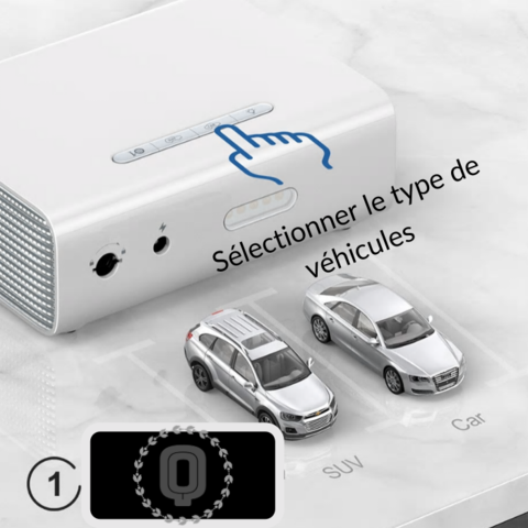 Gonfleur De Pneus , Compresseur d’Air Portable Intelligent Avec Lumières LED Gonfleur De Pneus , Compresseur d'Air Portable Intelligent Avec Lumières LED