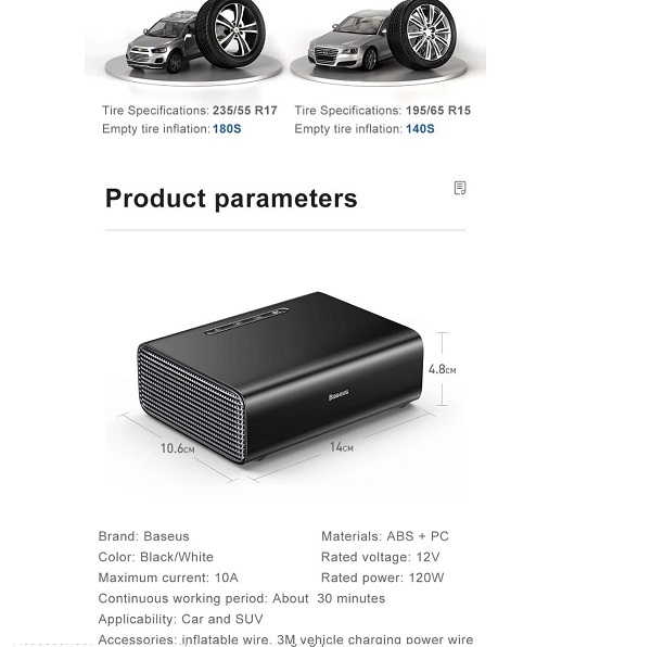 Gonfleur De Pneus , Compresseur d’Air Portable Intelligent Avec Lumières LED Gonfleur De Pneus , Compresseur d'Air Portable Intelligent Avec Lumières LED