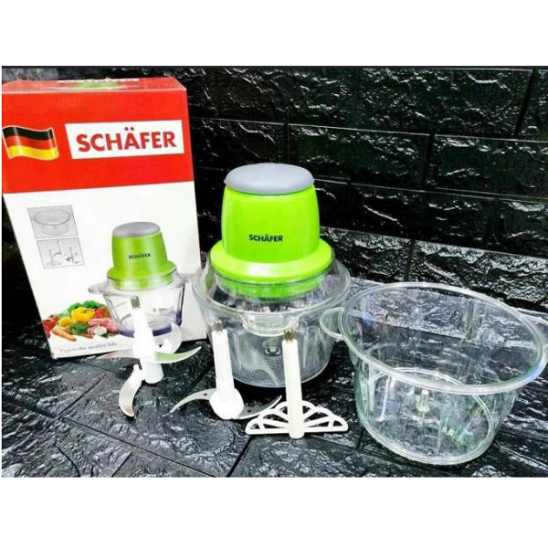 Hachoir Electrique avec 2 bols, verre et plastique