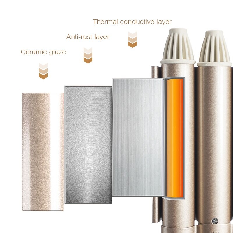 Fer à Boucler en Céramique à Tête Triple Fer à Boucler en Céramique à Tête Triple