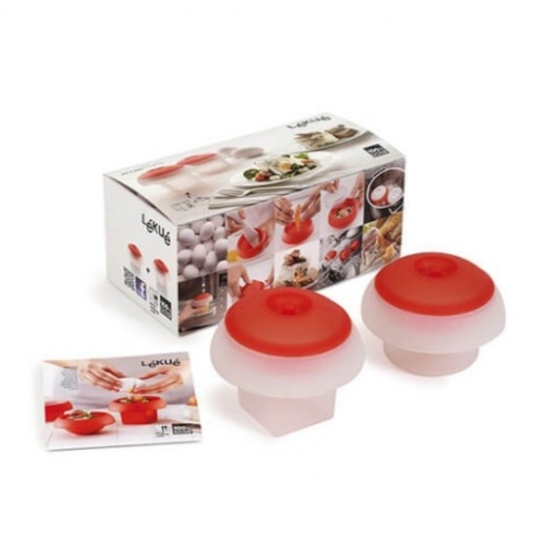 Kit 2 Cuiseurs à œuf En Silicone ( donnez du style à vos œufs ,avec 2 formes différentes carré et rond )