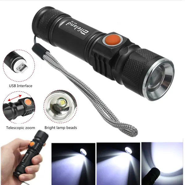 Lampe De Poche Puissante Rechargeable USB