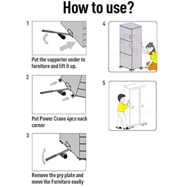 Levier Pour Meubles, Soulevez Et Déplacez Vos Meubles Très Facilement Levier Pour Meubles, Soulevez Et Déplacez Vos Meubles Très Facilement