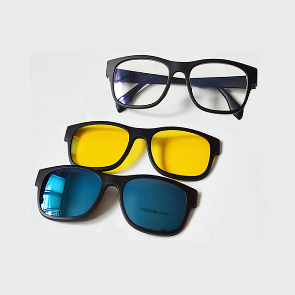 alt Lunettes Magic Vision 3 en 1 Magnétique - Lunettes Soleil + Lunettes Nuit + Cadre Lunettes