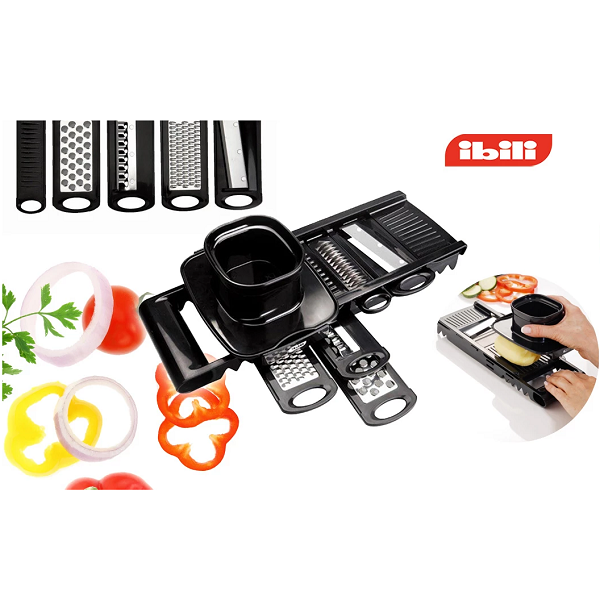 Mandoline Multifonction 5 Lames IBILI , Pour râper, hacher, émincer et tailler en julienne