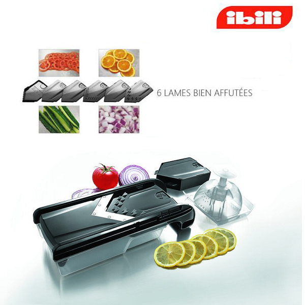 Mandoline EN V  6 Lames IBILI ,Pour trancher, râper, émincer, couper en julienne.