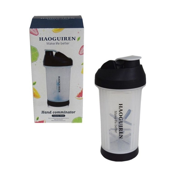 Mélangeur Shaker De Protéines ,Smoothies , Milk Shake Manuel , Lame En Acier inoxydable