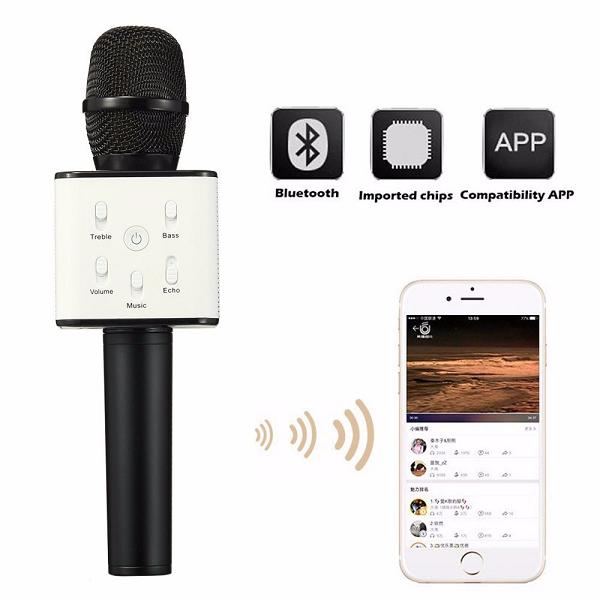 Microphone Karaoké Q7 Bluetooth Sans Fil Microphone Karaoké Q7 Bluetooth Sans Fil